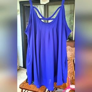 Royal Blue Chiffon Top